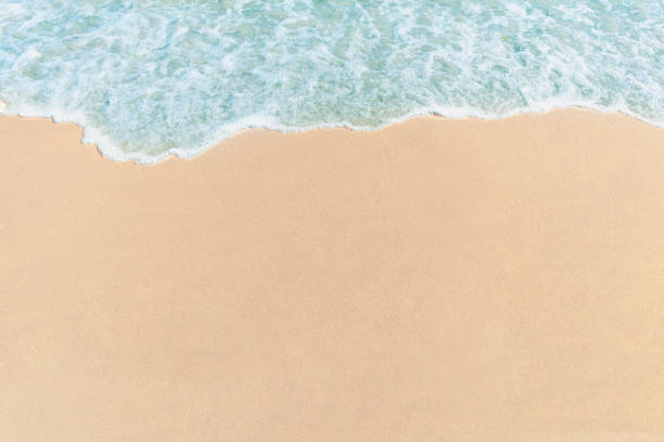 istock WHITE SAND BEACH BACKGROUND AND BLUE WATER WAVE. 1496211158