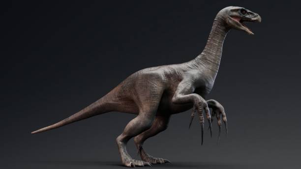 istock Therizinosaurus pose render of background. 3d rendering 1496211541