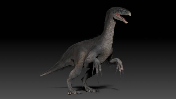 istock Therizinosaurus pose render of background. 3d rendering 1496211747