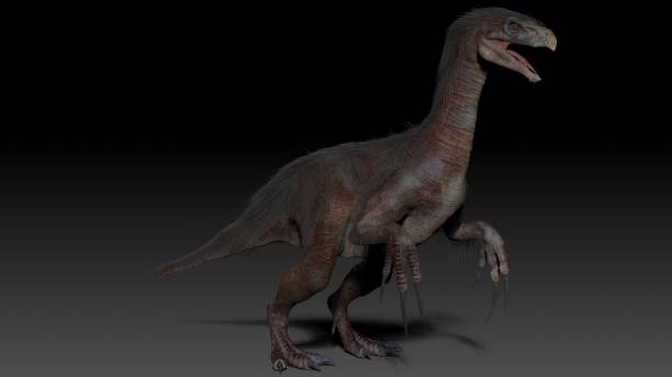 istock Therizinosaurus pose render of background. 3d rendering 1496211756