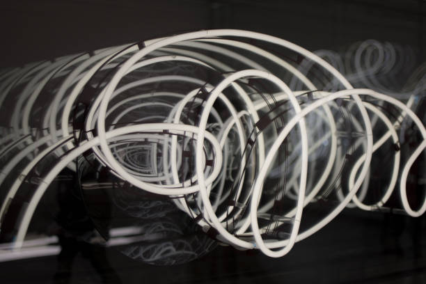 istock Abstract curves of light with reflections 1496212298