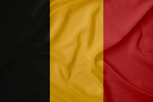 Belgium and France flag together realtions textile cloth fabric texture