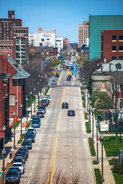 View to Detroit, Michigan
