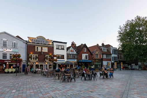 Salisbury, United Kingdom - August 16, 2020: Salisbury Market Place