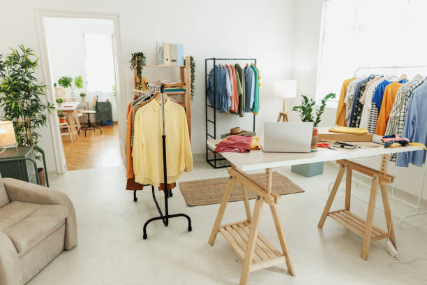 istock Home based clothing store with no people 1496224051