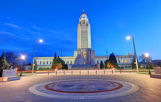 The Nebraska State Capitol is the seat of government for the U.S. state of Nebraska and is located in downtown Lincoln.