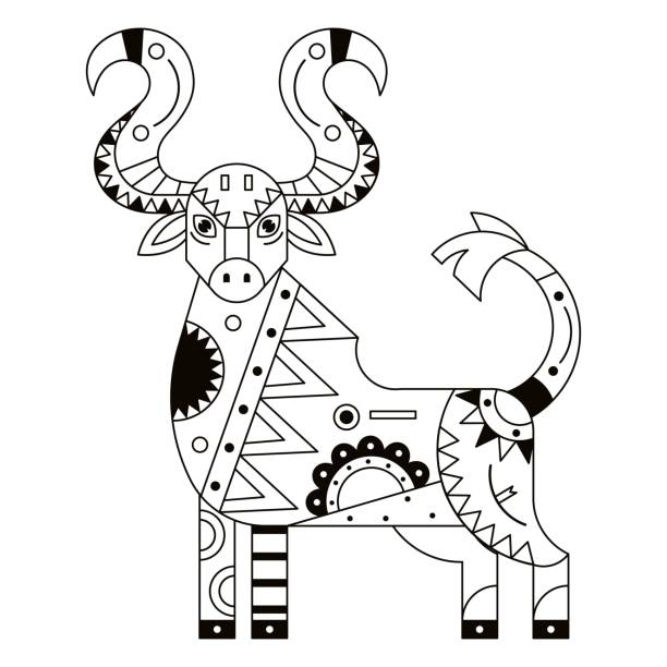 istock vector alebrije ox cartoon tribal illustration isolated 1496225811