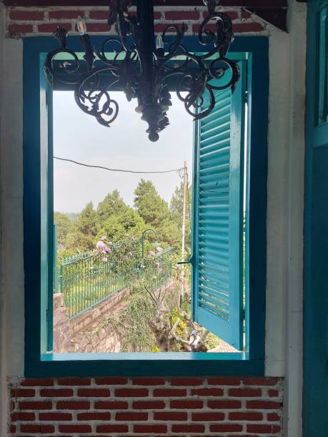 istock vintage shutters on the green color 1496228734