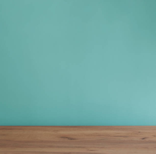 istock background with modern wooden table and blue  wall 1496233151
