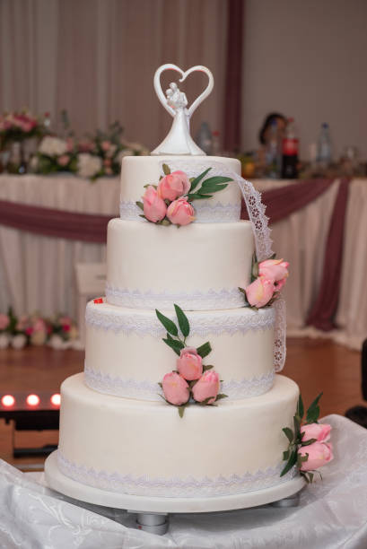 istock wedding cake decorated with flowers 1496235891