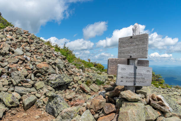 istock Sign Post on Appalachian Trail near Mount Madison 1496236995