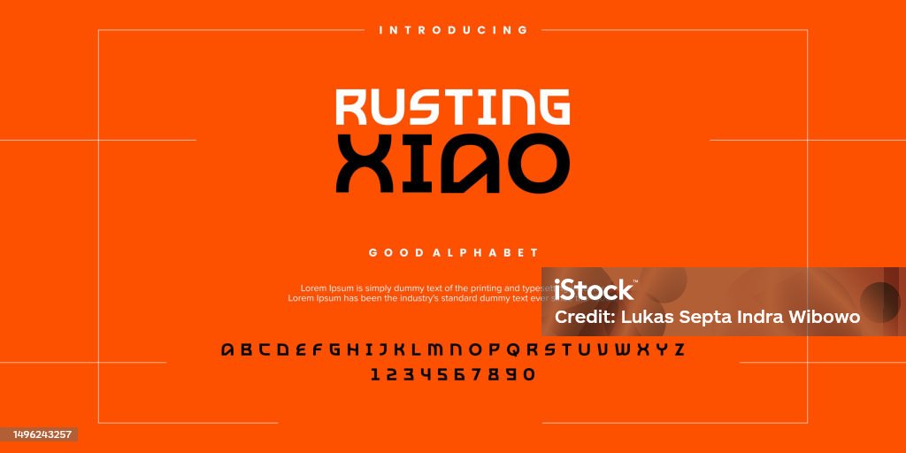 Rusting Font Rusting Xiao Font Alphabet Vector Illustrations Stock Illustration ...
