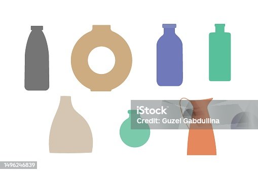 istock Minimalistic Ceramic Vases Shape vector illustrations for logo, icon, social media post, story, banner, poster. 1496246839