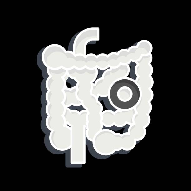 istock Icon Bowels. related to Body Ache symbol. glossy style. simple design editable. simple illustration 1496247876
