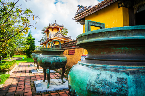 Dynasty Urns at the Imperial City in Hue, Vietnam