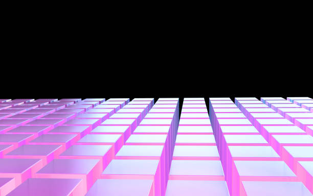 istock Abstract 3D illustration of a crystal glass cube 1496264880