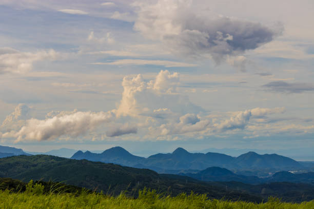 it is Grasslands and clouds in Oita Prefecture, Japan