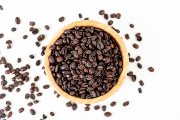 istock top view of coffee beans on white table 1496266554
