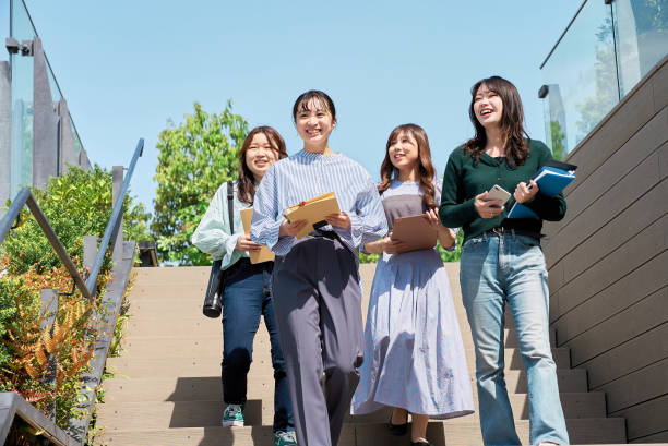 istock Four young women walking together 1496267582