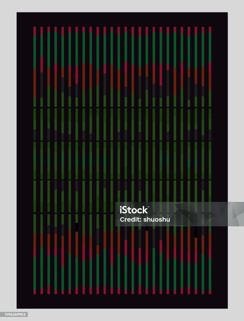 Abstract Data Technology Artificial Intelligence Concept Bold Colors ...