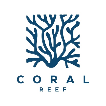 Reef coral symbol design vector