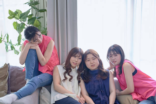 istock Four women relaxing in the room 1496291276