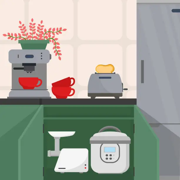 Vector illustration of Refrigerator icon. Kitchen supply domestic and household theme. Isolated design.