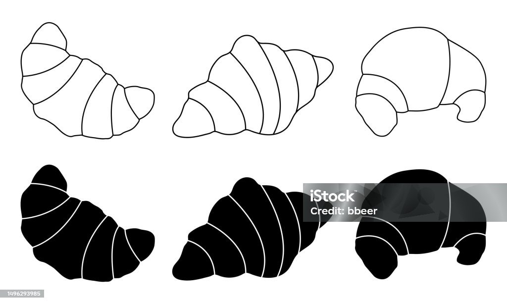 Croissant Sign Bakery And Croissant Sign For Bakery Shop Cafes Or Restaurants Stock ...