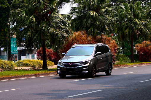 Bekasi, Indonesia - Juni 04, 2023: Wuling City car, manufactured by the Chinese manufacturer Wuling