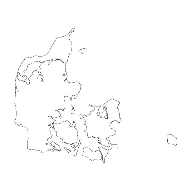 7,000+ Denmark Map Outline Stock Illustrations, Royalty-Free Vector ...