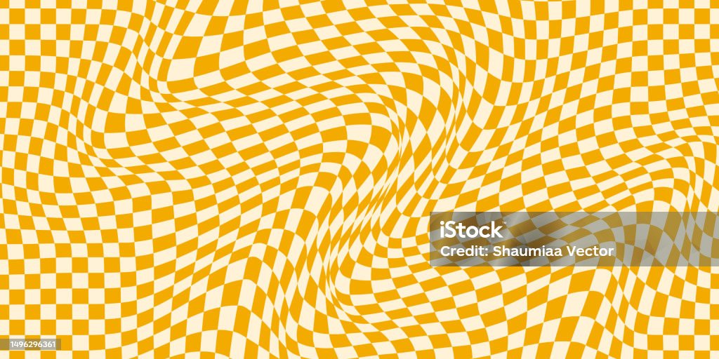 Distorted Checkered Pattern Abstract Background Design Stock ...