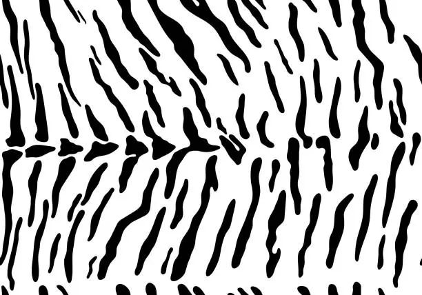 Vector illustration of Tiger print pattern animal seamless.