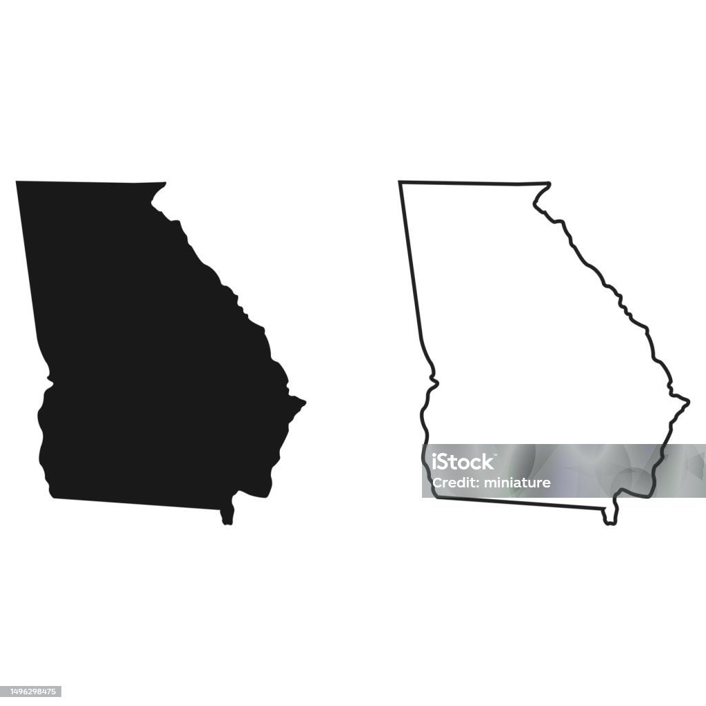 Georgia Map Stock Illustration - Download Image Now - Abstract