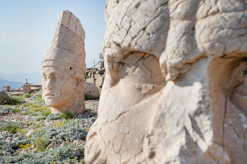 Mount Nemrut is a 2,150 meter high mountain located in Adıyaman province of Turkey. The Commagene king Antiochos Theos had his own temple built on the top of this mountain in 62 BC, as well as the statues of many Greek and Persian gods.