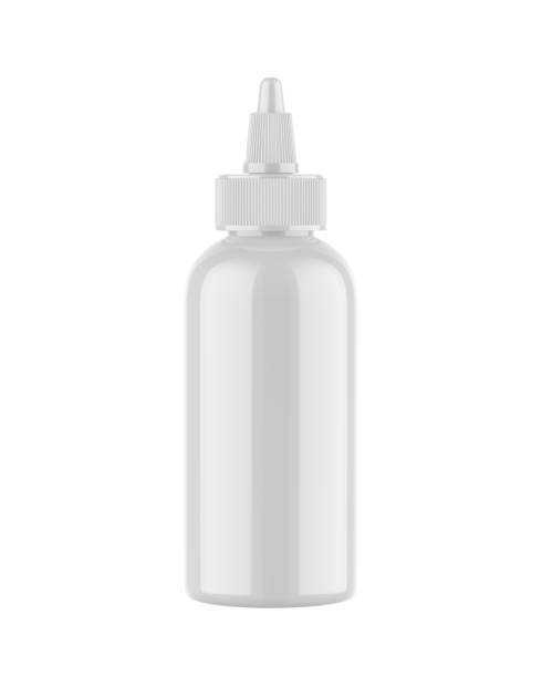 istock Blank white medicine plastic dropper bottle isolated on white. 1496306803