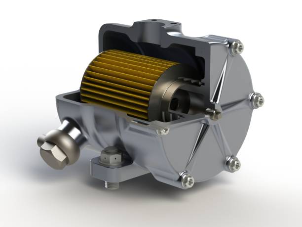 istock Car fuel filter section cut. Automotive spare part 1496306903