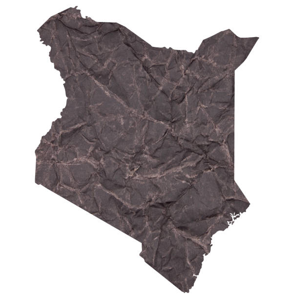 istock map of Kenya on old dark crumpled grunge paper 1496307974
