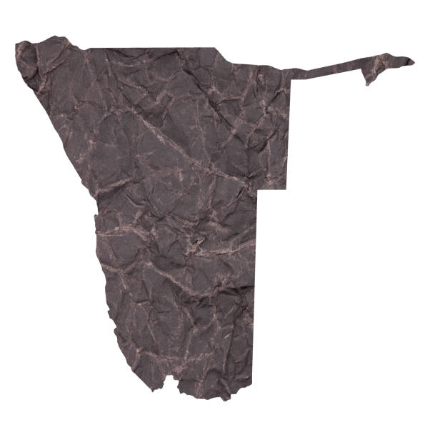 istock map of Namibia on old dark crumpled grunge paper 1496308224