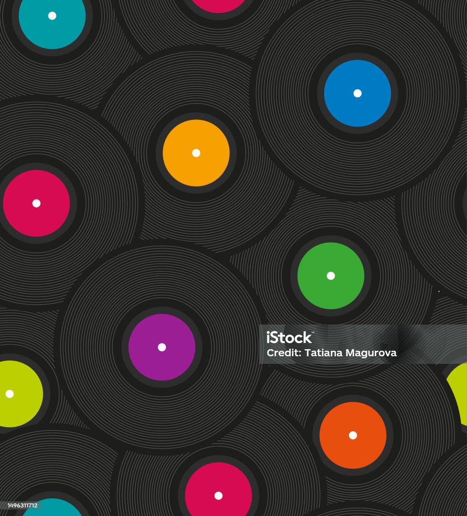 Music Records Pattern Stock Illustration - Download Image Now ...
