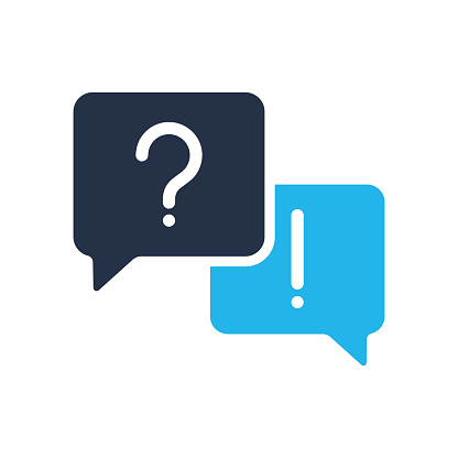 Question Mark and Exclamation on Speech Bubble Mark icon. Solid icon vector illustration. For website design, logo, app, template, ui, etc.