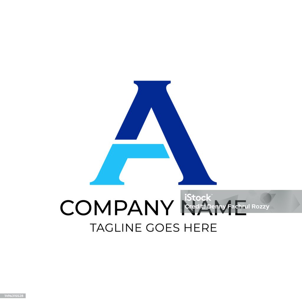 A Initial Vector Initial Letter A Vector Illustration Design Template Stock Illustration ...