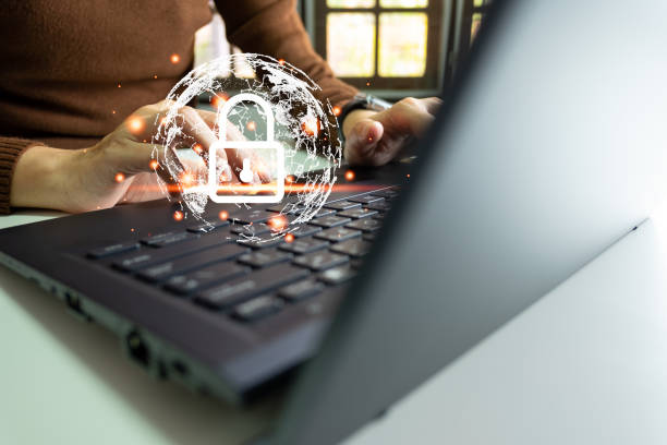 istock Verification of information with finger print, Internet security, online financial transaction, 2-step verification, confirm transaction and identity. 1496325266