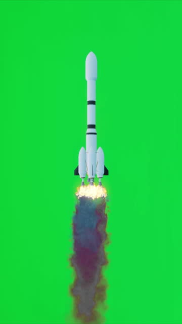 space shuttle rocket green screen