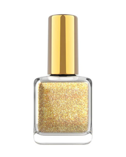 istock Blank Glitter pink nail polish Bottle. 1496326761