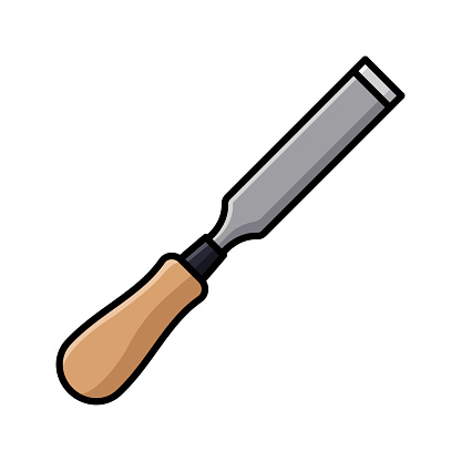 chisel icon vector design template in white background