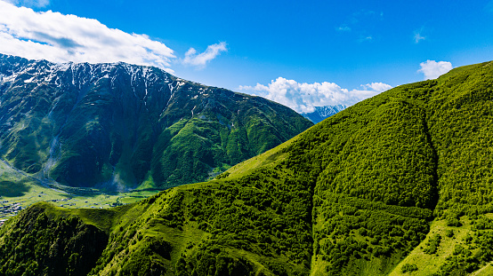 Aerial view of Caucasus Mountains, Georgia
