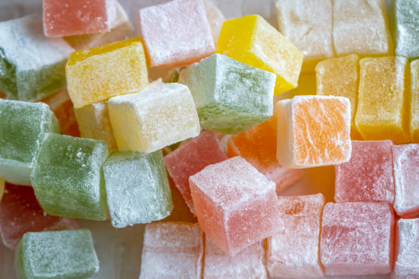 istock Heap of colorful Turkish delight 1496341449