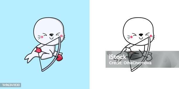 Seal Clipart For Coloring Page And Multicolored Illustration Adorable