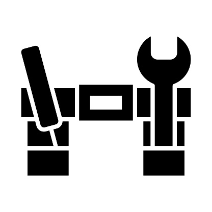 Work Belt Vector Glyph Icon For Personal And Commercial Use.