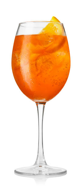 istock glass of cold Spritz cocktail isolated on white 1496351656